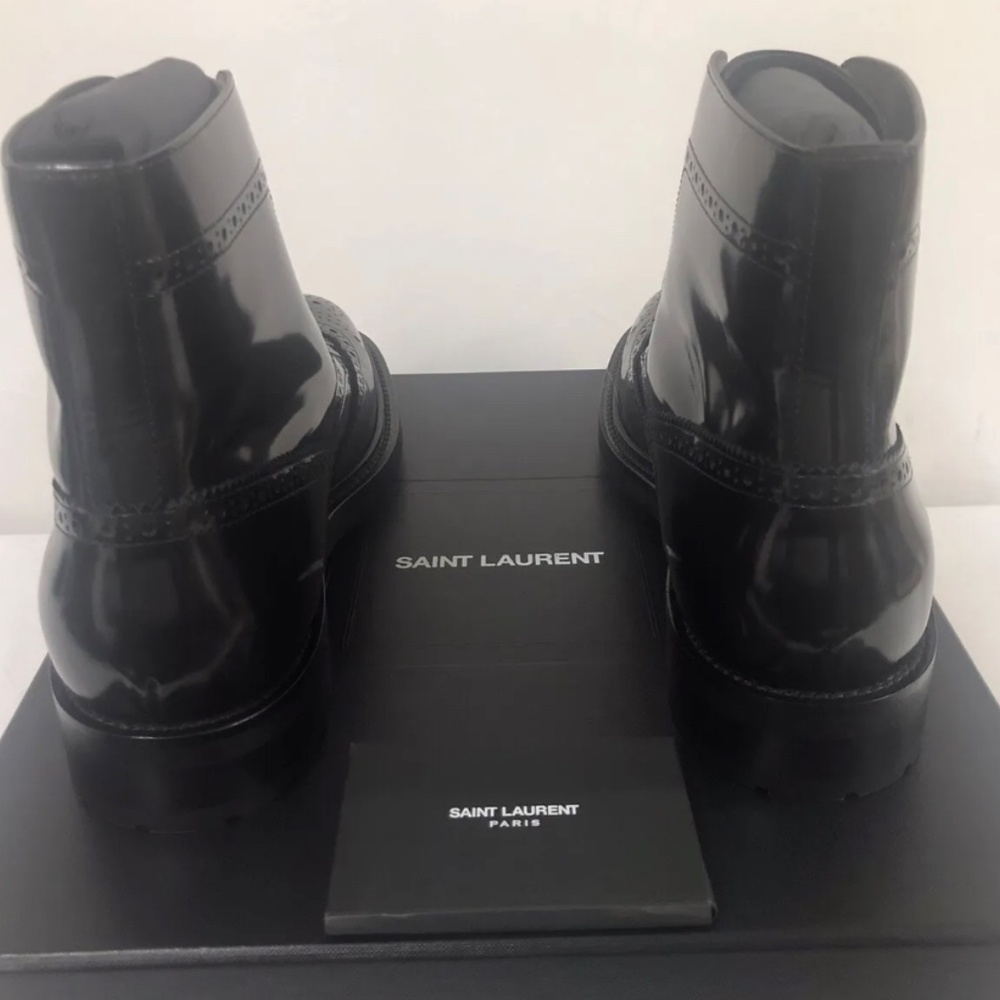 SAINT LAURENT Men’s Army Boots US11.5 Made in Italy - Picture 3 of 13